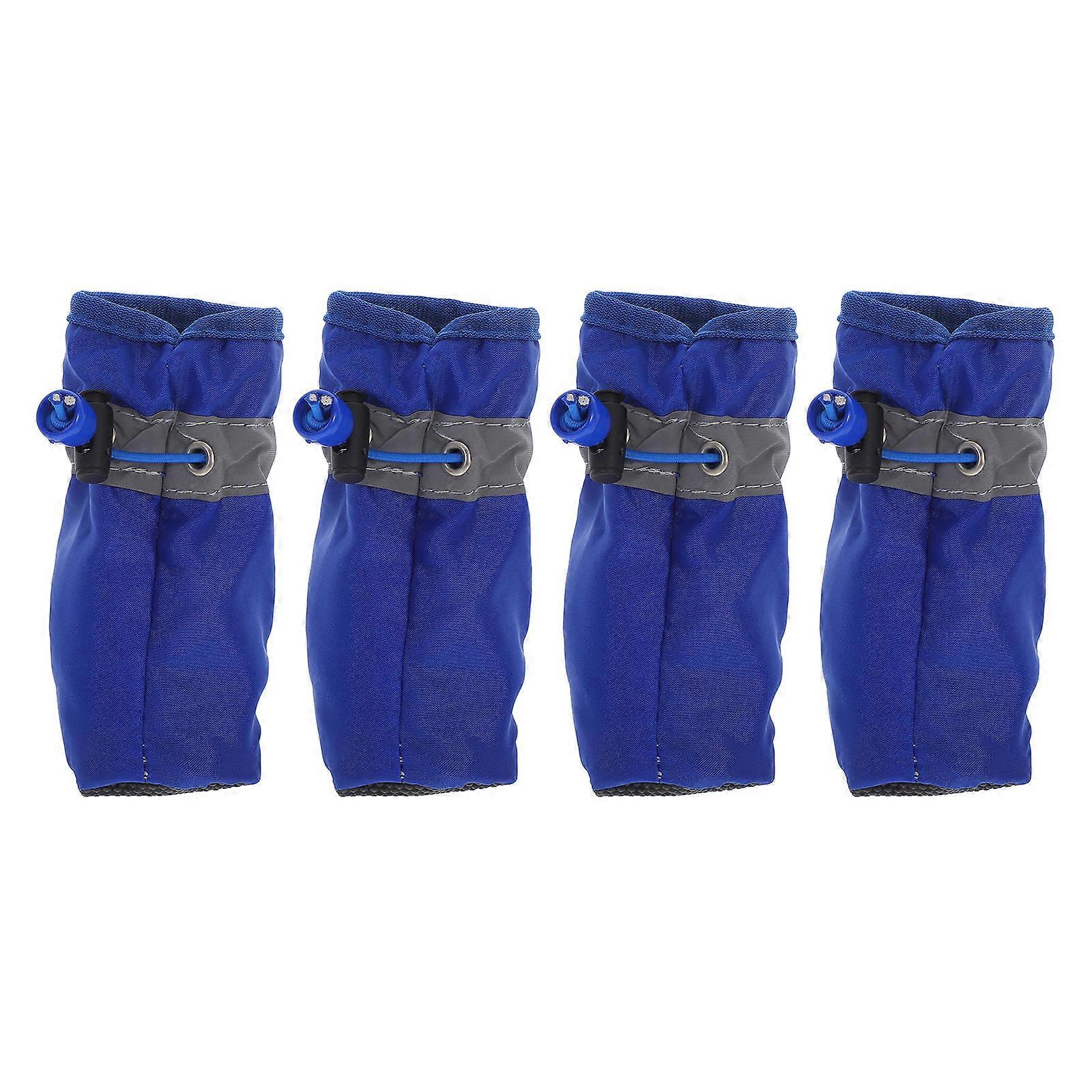 4PCS Dog Boots for Small to Medium Dogs, Slip Resistant Paw Protector, All Weather Use for Hiking and Running