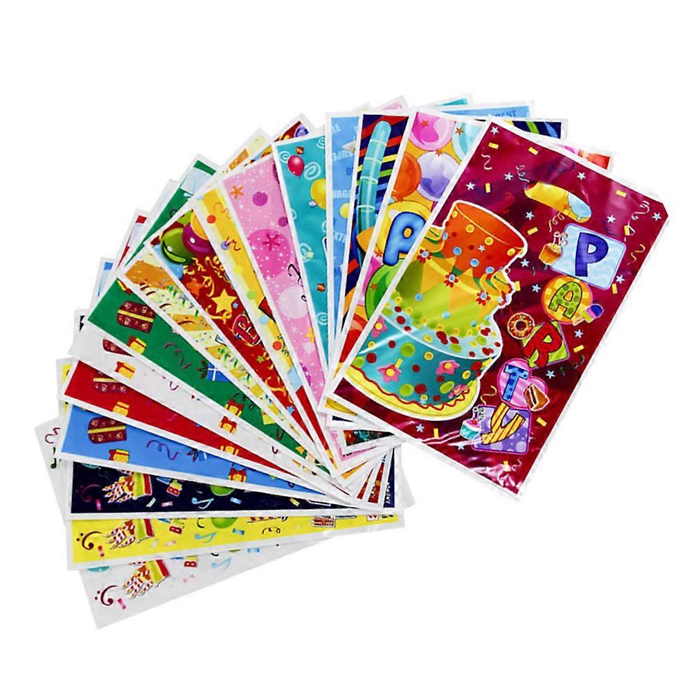 80Pcs Creative and Lovely Pattern Candy Bag Storage Bag plastic Bag for present