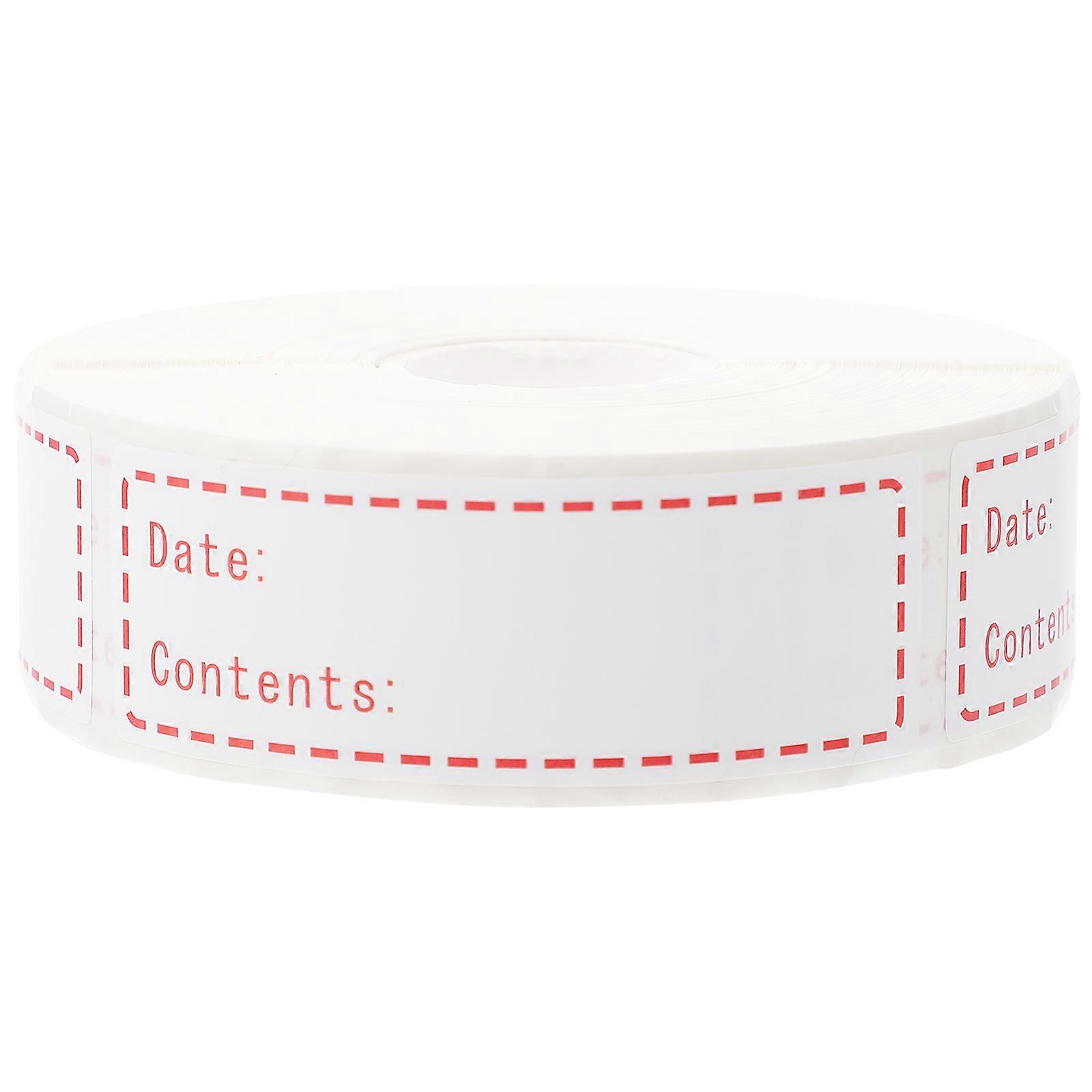 1 Roll Removable Date Sticker for Refrigerator Content Label Food Storage
