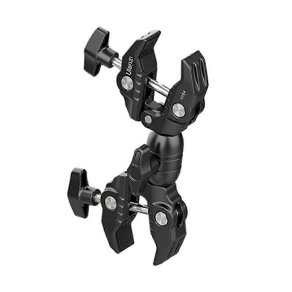Adjustable Camera Clamp Bracket for Photo Studio Light Stand Photography Double Clip Pliers Holder