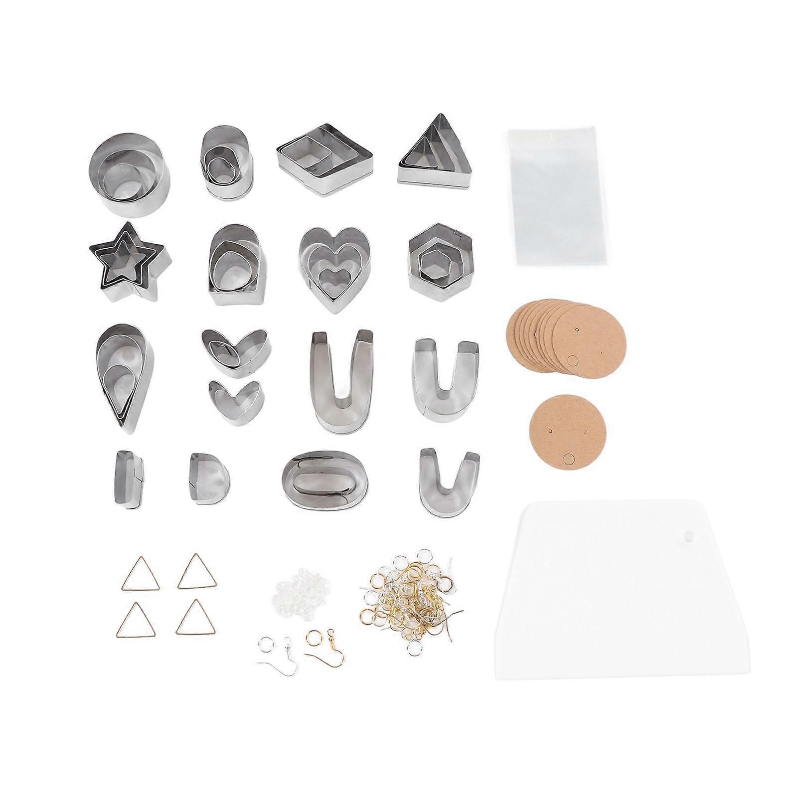 2025 Latest Model  Polymer Clay Cutters Set 30 Circle Shape 60 Earrings