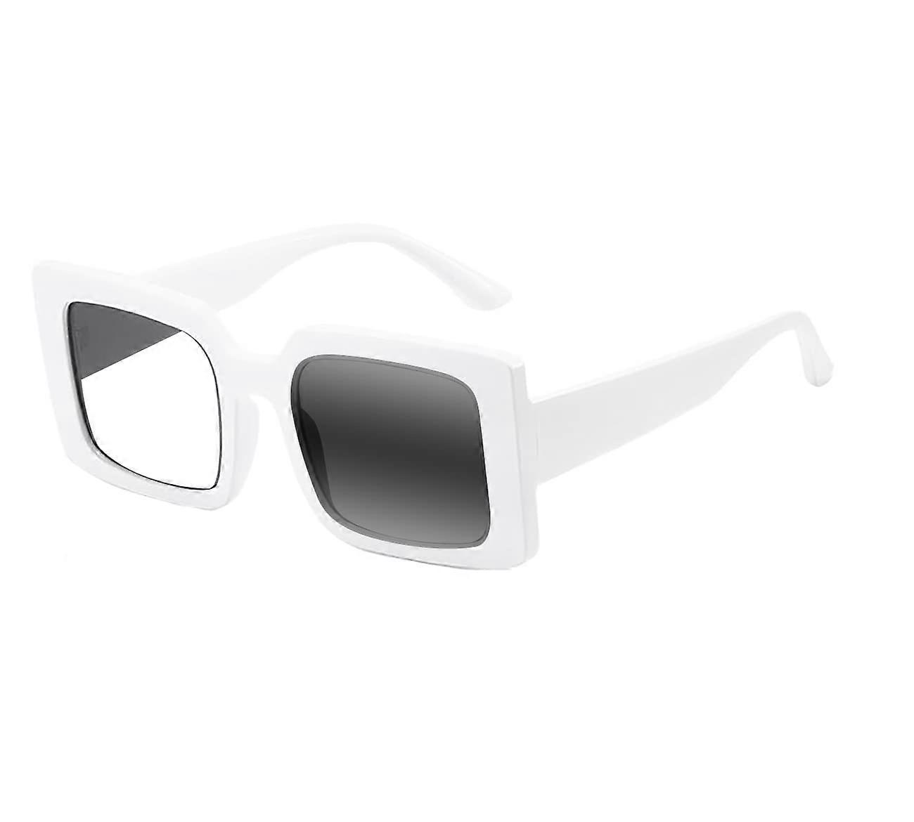 Multifocal Progressive Women's Sylish Square Sunglass UV400 Anti Glare Transition Photochromic Reading Glass