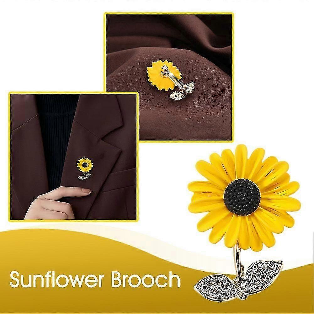 Broche de girassol acessório sofisticado e requintado para ternos e camisas