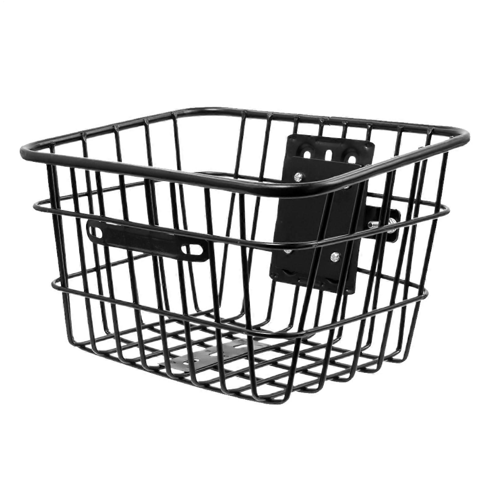 Scooter Basket Detachable Cycle Storage Iron Build Lightweight Design Secure Mounting Fits Most Scooters