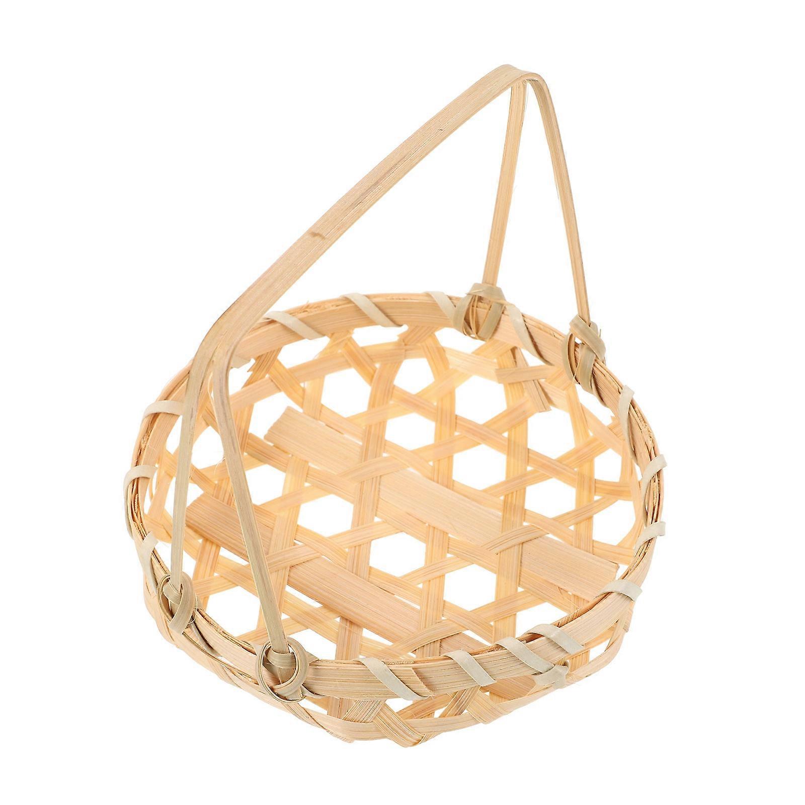 Weaving Basket Multi-Function Woven Storage Picnic Handheld Basket Road Trips 1Pack