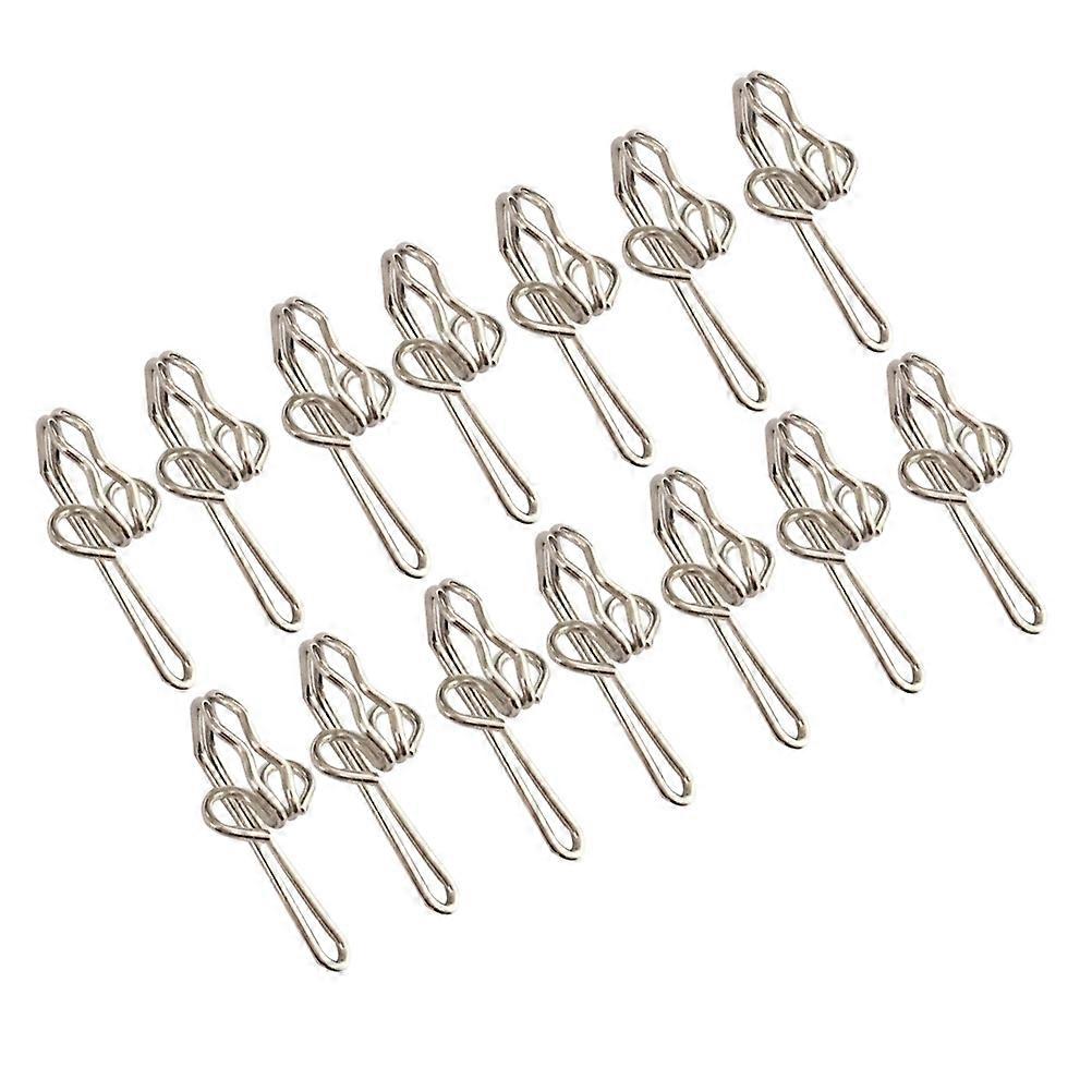 リビングルーム用ヴィンテージスタイルの蝶の形のカーテンフックシルバー3.00x1.30x1.30cmカーテンリング100個