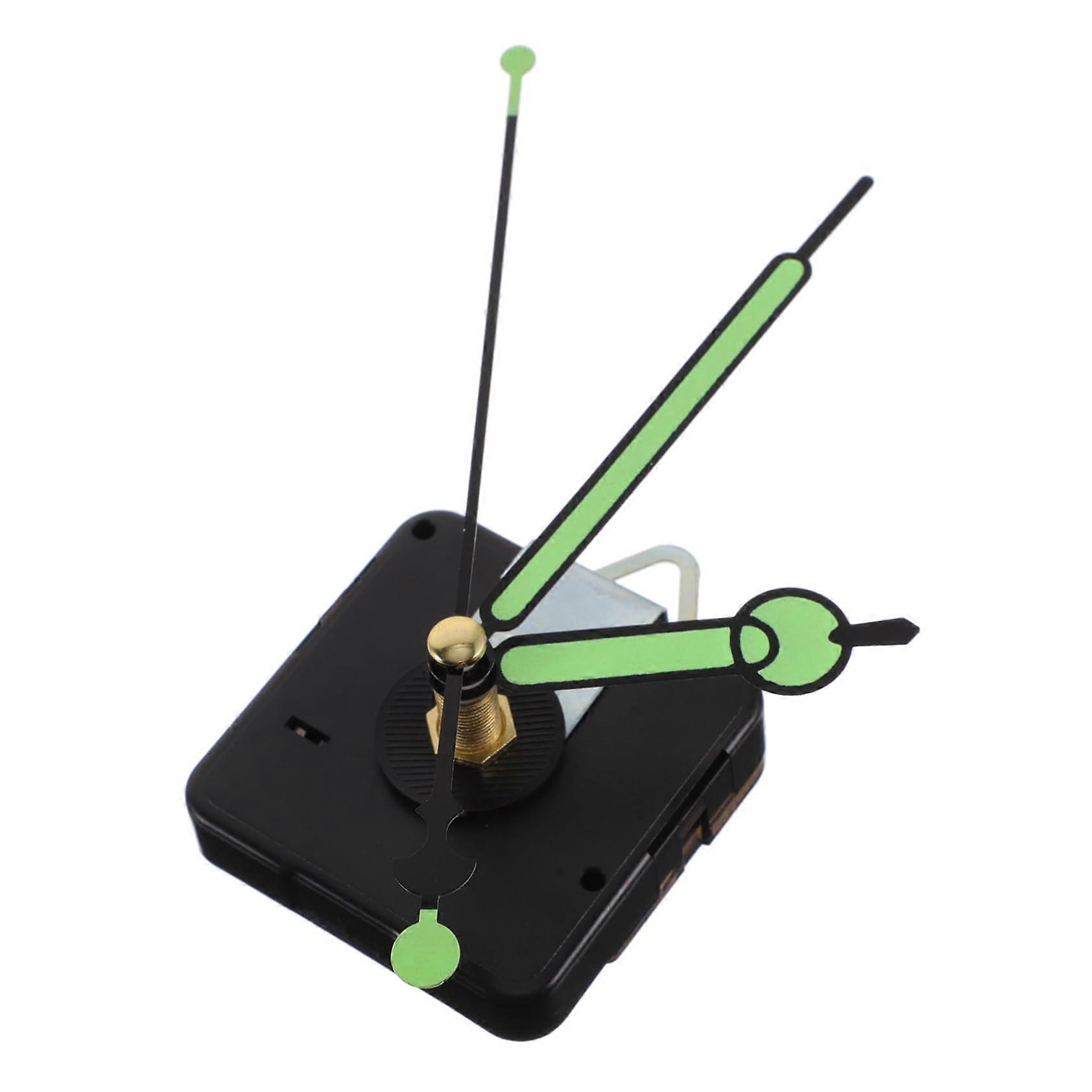 Clock Movement Kit Luminous Hands, Replacement Quartz Motor, Silent Operation, Green Glow Plastic