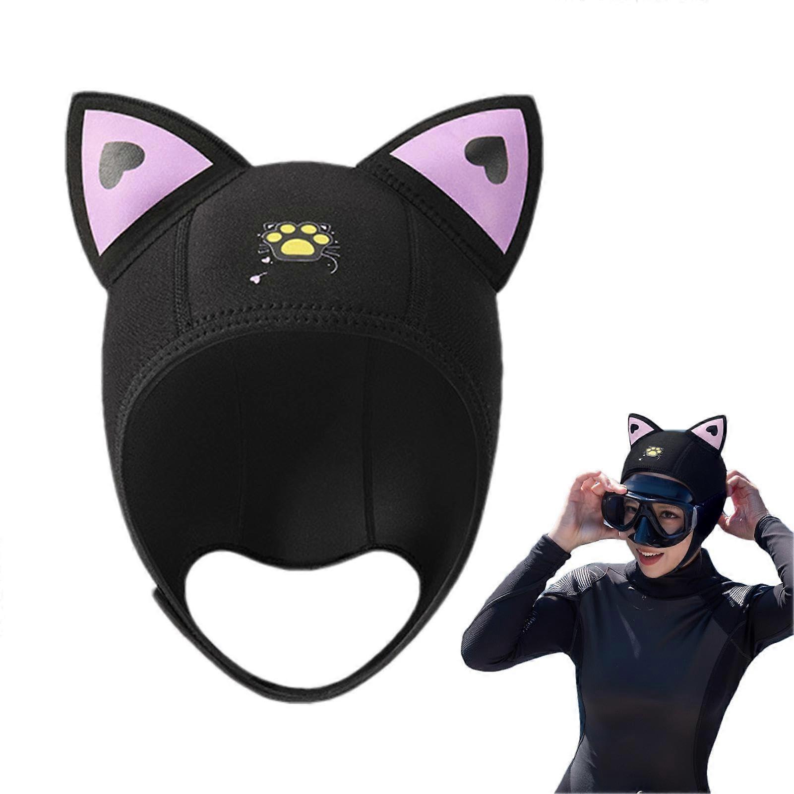 Comfortable Diving Hood with Cat Ears, Thermal Surf Hood for Adults night sky cat Ref: 4341