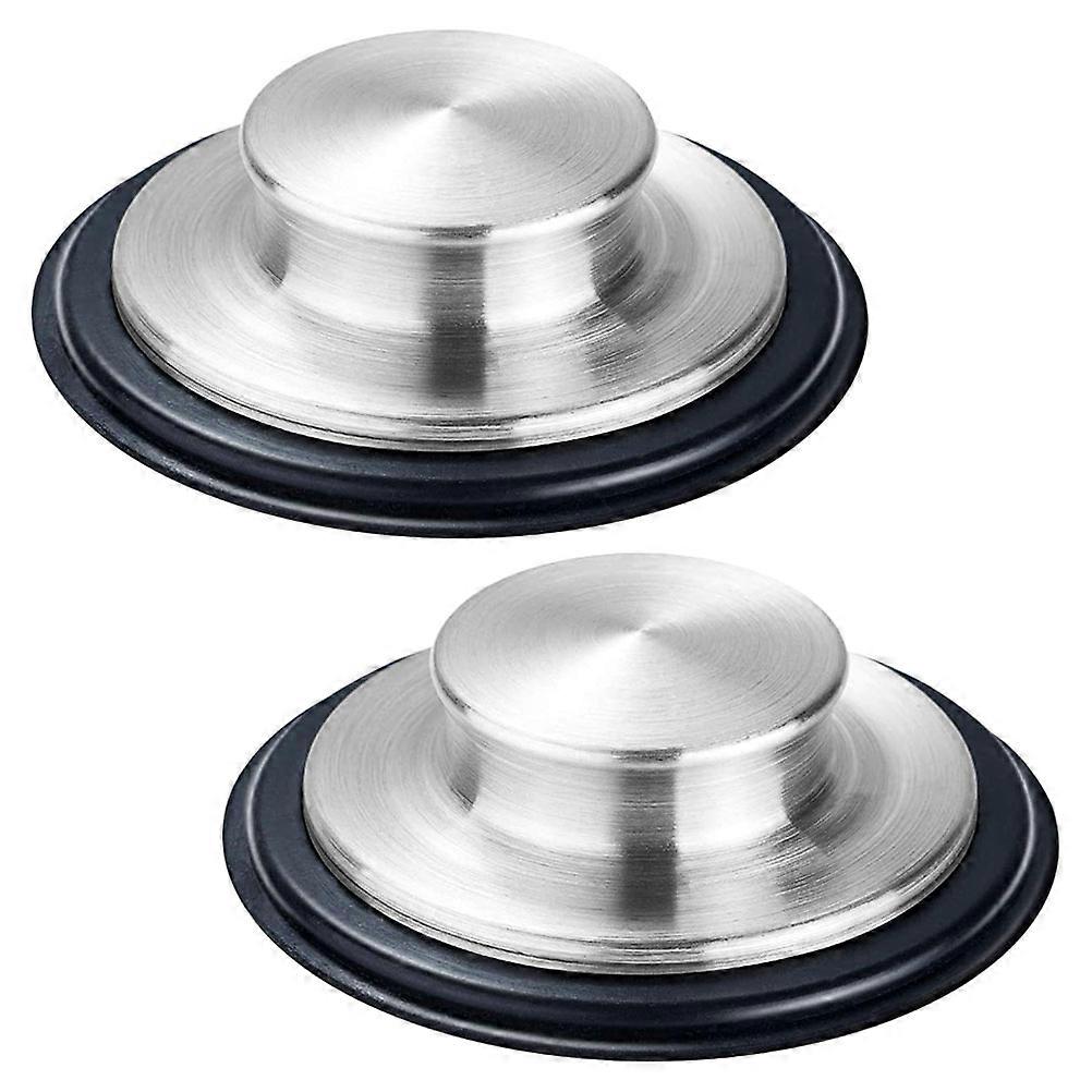 Kitchen Sink Stopper Plugs 2 Pack Durable Stainless Steel Drain Seals for Garbage Disposal, Easy to Protectors