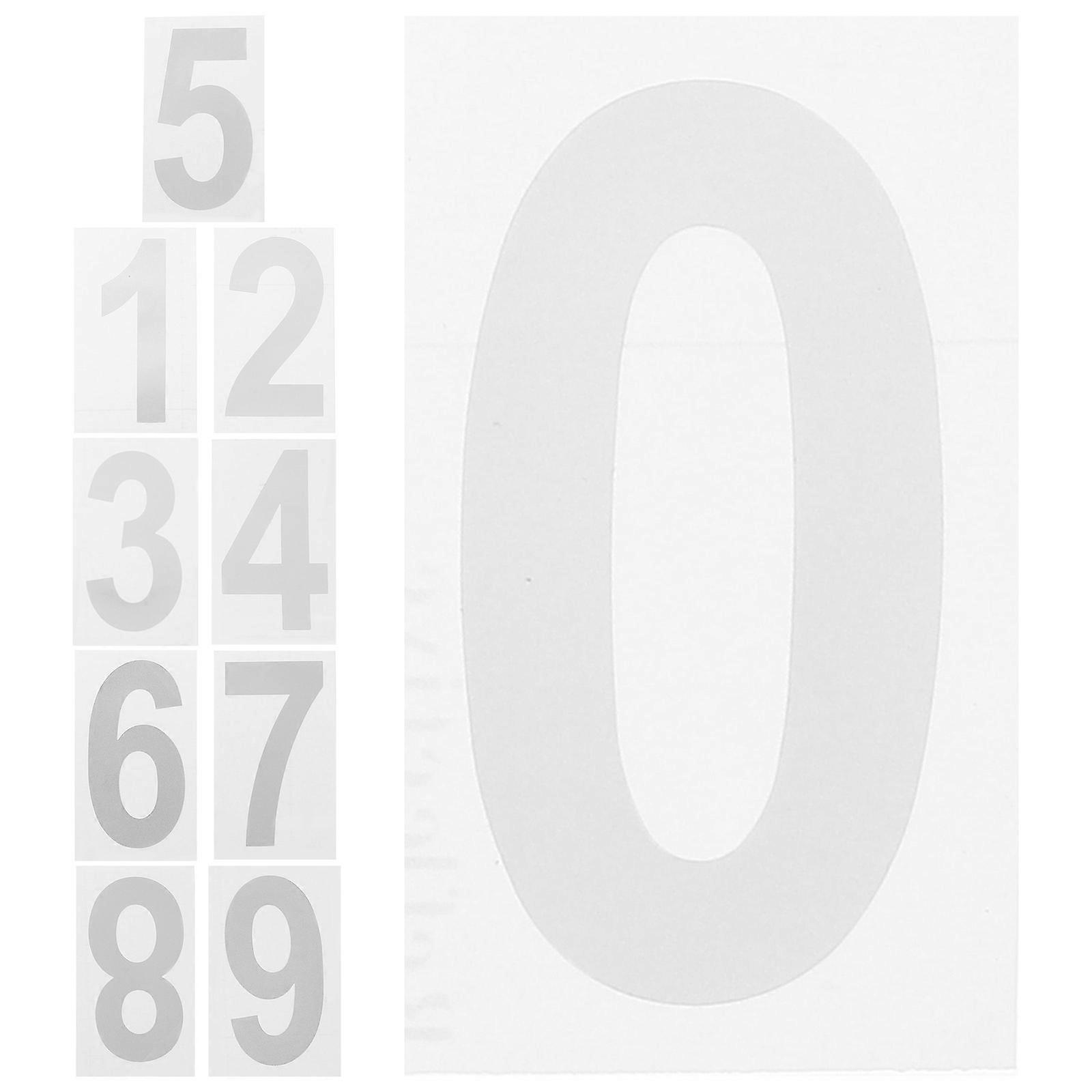 Mailbox Numbers Reflective Stickers Adhesive Stickers Light Reflection Outdoor Use 5Sets