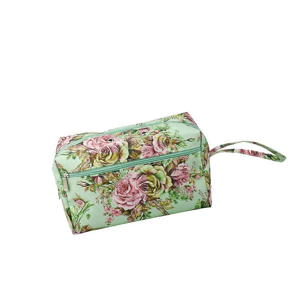 Knitting Bag Floral Printed Square Storage Organizer Bag Yarn Ball Holder For Craft Projects Large 21x13cm Diy Design 1Pack