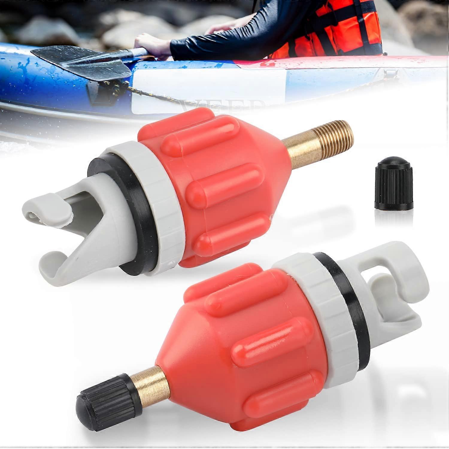Pack of 2 SUP Pump Adapter, Adapter Kayak for Compressor for Quick Inflation of Canoes, Paddle Boards orange