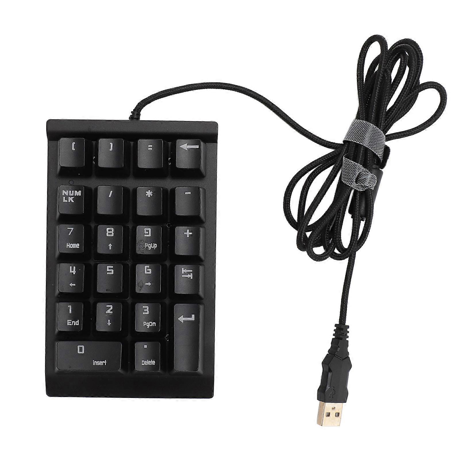 Pavé numérique mécanique 22 touches, interrupteur bleu, échangeable à chaud, filaire USB, pour comptabilité, finance, banque, noir