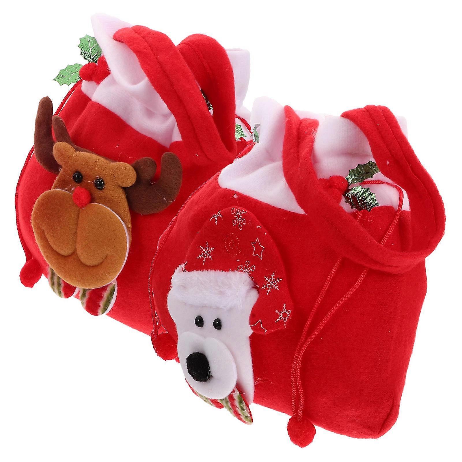 Small Treat Bags Christmas present Wrapping Pouch Assorted Color 35X18X1.5CM Storage 2Set