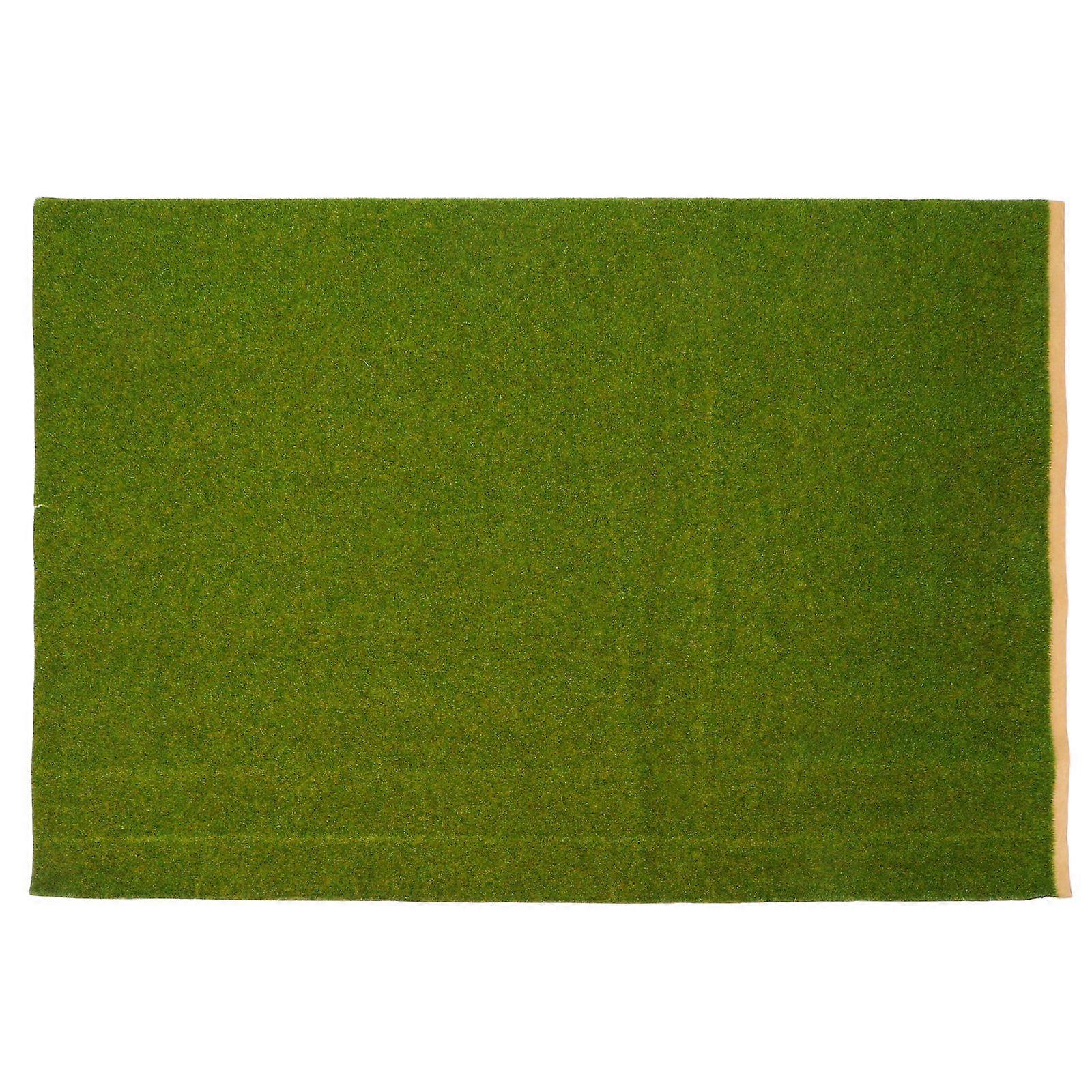 Fake Grass For Project: Realistic Artificial Model Grass Mat For Crafts 13x39 Inch Simulation Turf Carpet For Sand Table Scenes Decoration