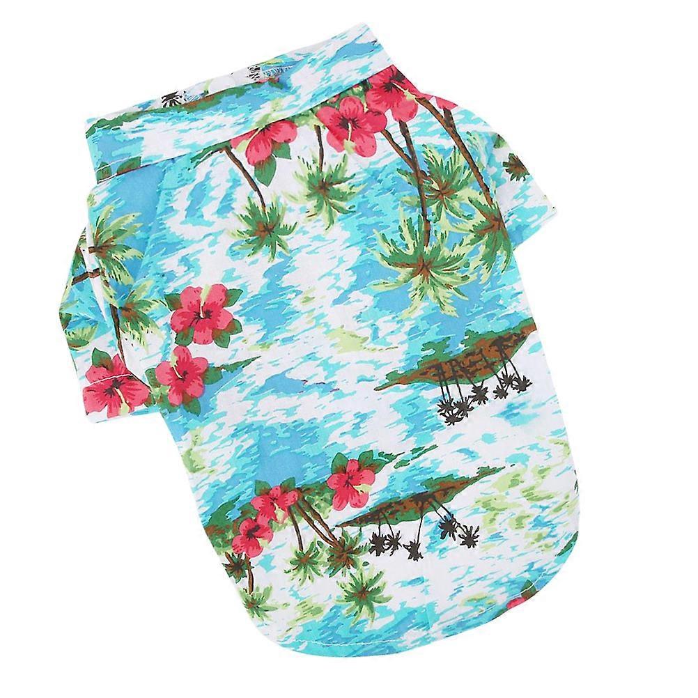 Dog Hawaiian Costume Hat L Size Adjustable Strap Design Fabric Material Owners