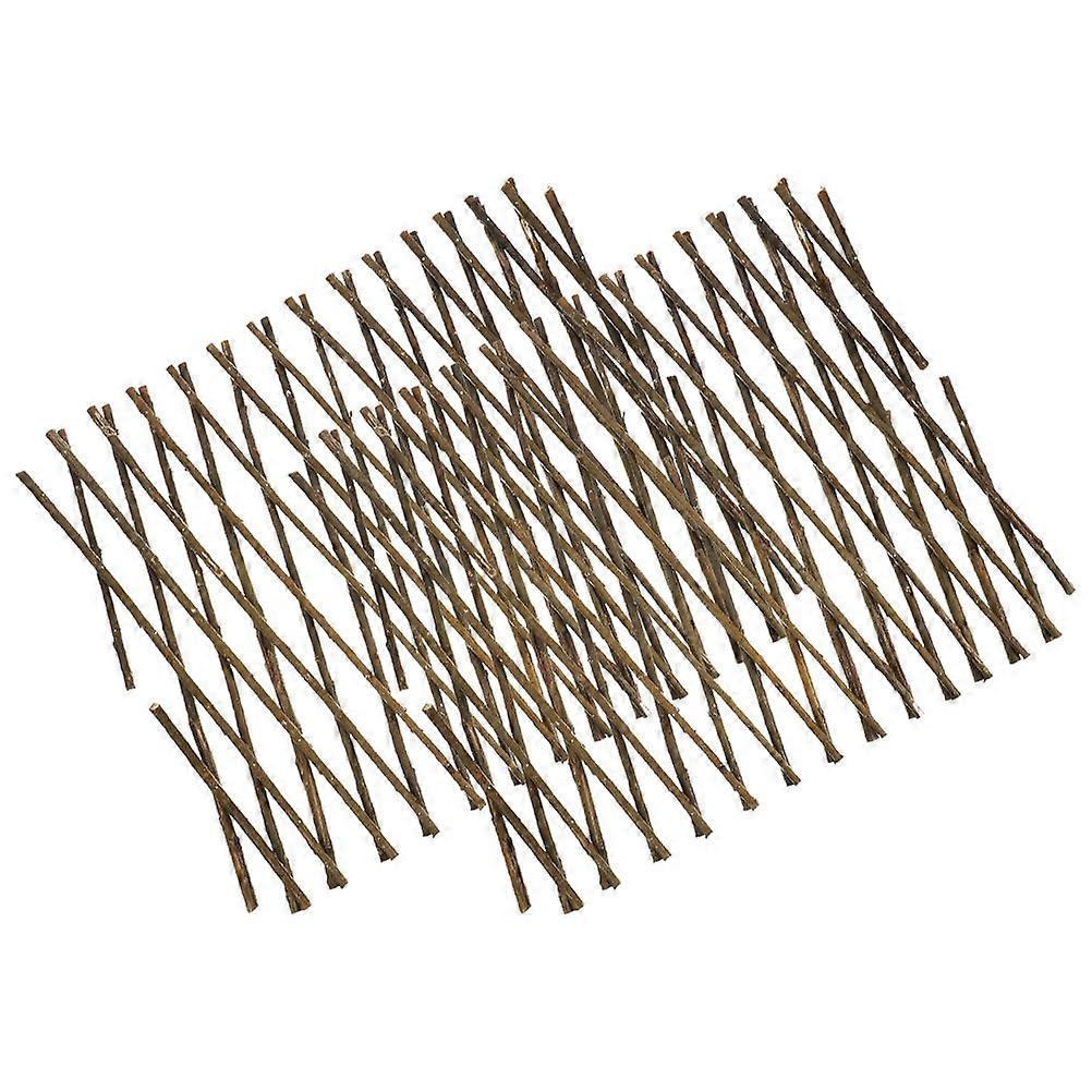 Freestanding Wood Garden Trellis Fence For Climbing Plants Outdoor Decorative Edging 2Pcs