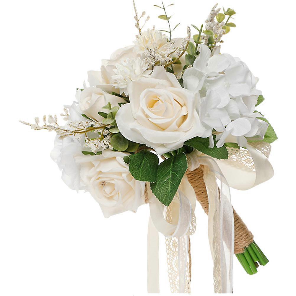 Artificial Flower Arrangements Bridal Bouquet Romantic Decorations Bride 1Pcs