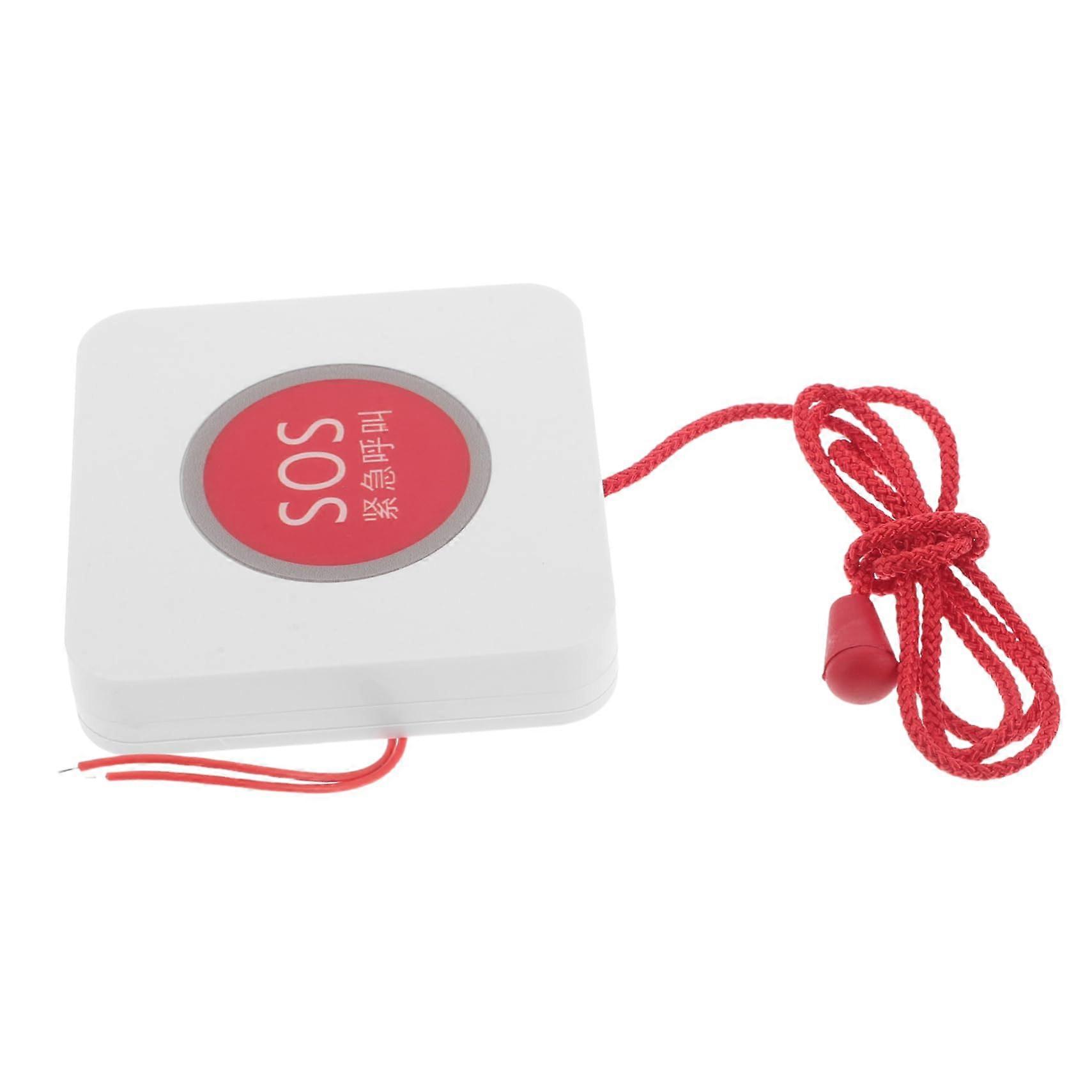 Emergency button with pull cord, ONbutton alarm switch, rescue button for device for elderly at home, school, office.