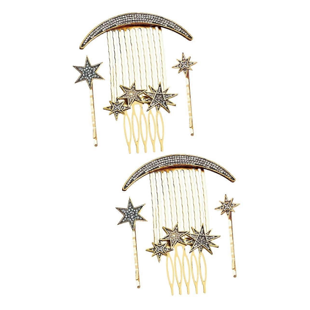 2 Sets Wedding Hair Clips for Women, Side Hair Combs for Thin and Thick Hair, Elegant Hair Accessories in Various Colors