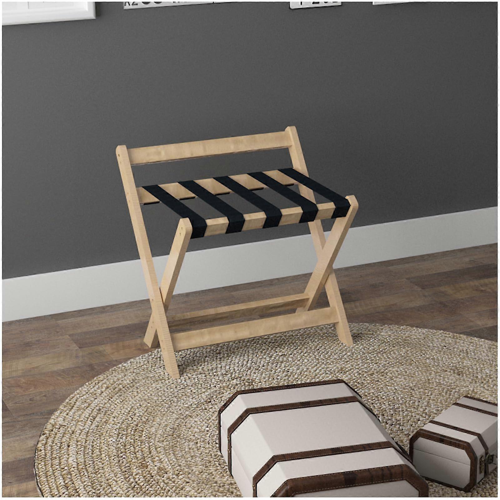 Foldable luggage rack with shelf, sturdy bag holder for bedroom, guest room, suitcase, nylon strap organizer B 3