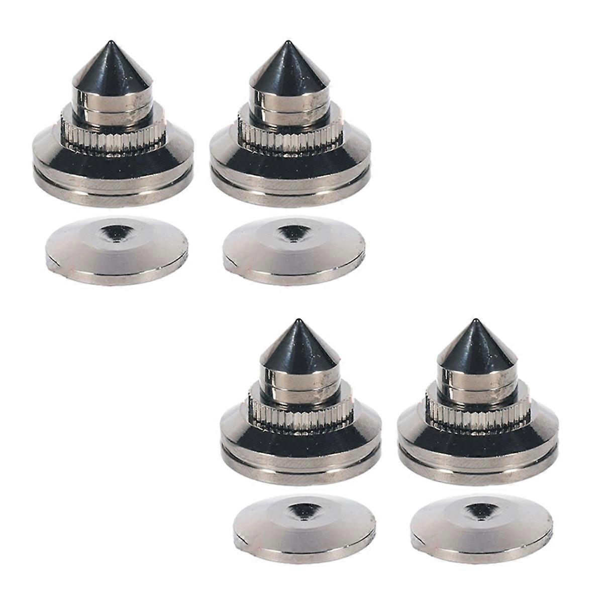 4 PCS 28x25mm Speakers Stand Feet Foot Pad Pure Copper Loudspeaker Box Spikes Cone Floor Foot Nail Black