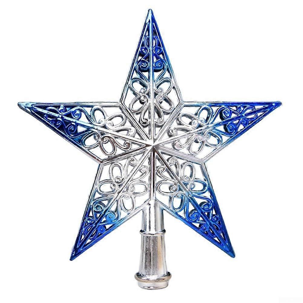 Christmas tree topper made of plastic, 20 cm, hollow design, to complete your festive look, (B)