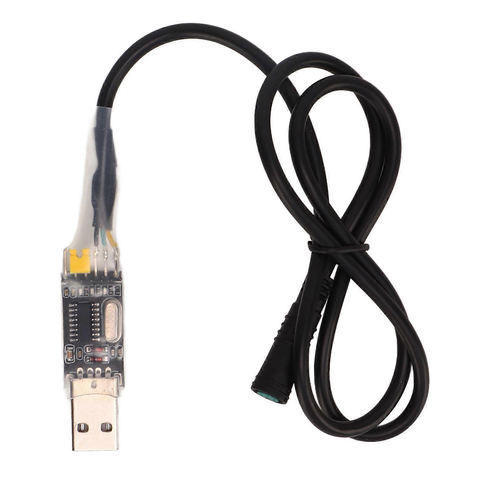 Electric Bike USB Programming Cable Plastic 5pin Female USB2.0 Plug Mid Drive Motor Programming Cable for BBS01 Motor YMQX)