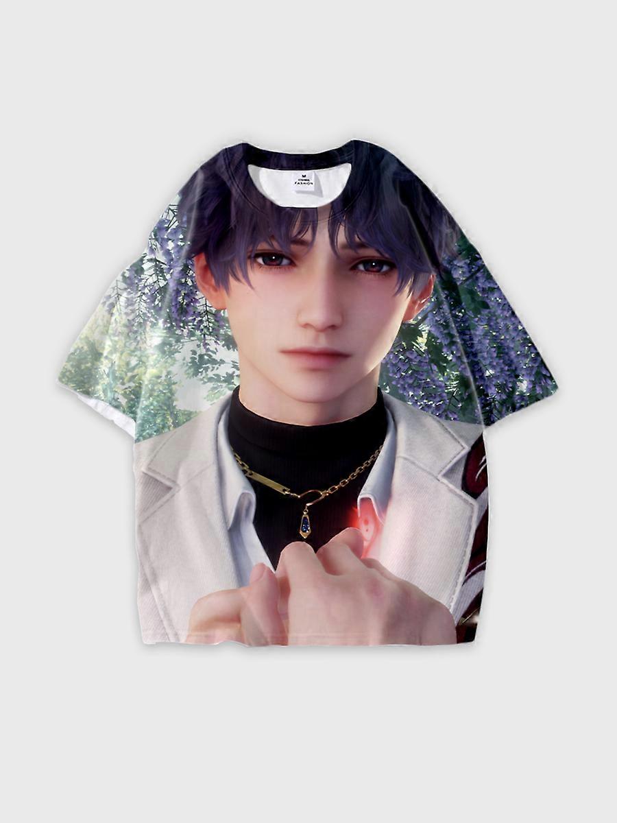 T-shirt round neck Pattern loose short sleeve JW1962