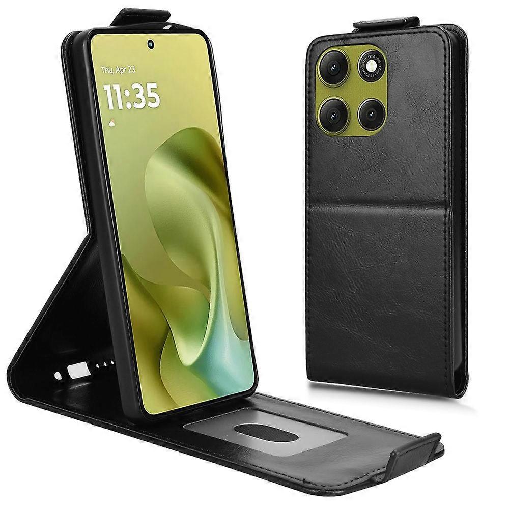 متوافق مع Motorola Moto G86 5G حالة حامل مشبك مغناطيسي غطاء هاتف جلدي عمودي مع حامل بطاقة