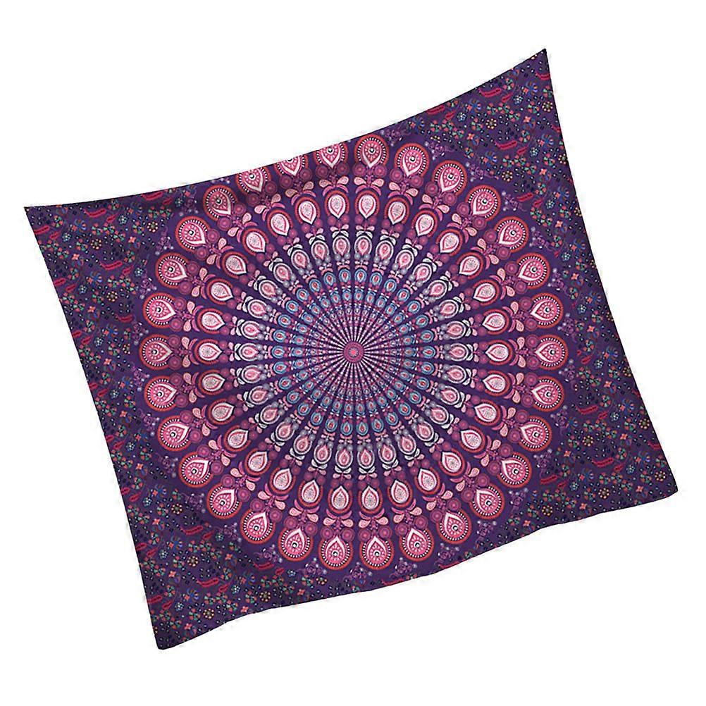 Printing Tapestry Wall Hanging Decor Purple Polyester Privacy Protection Table Cloth Students 200x150cm 1Pack
