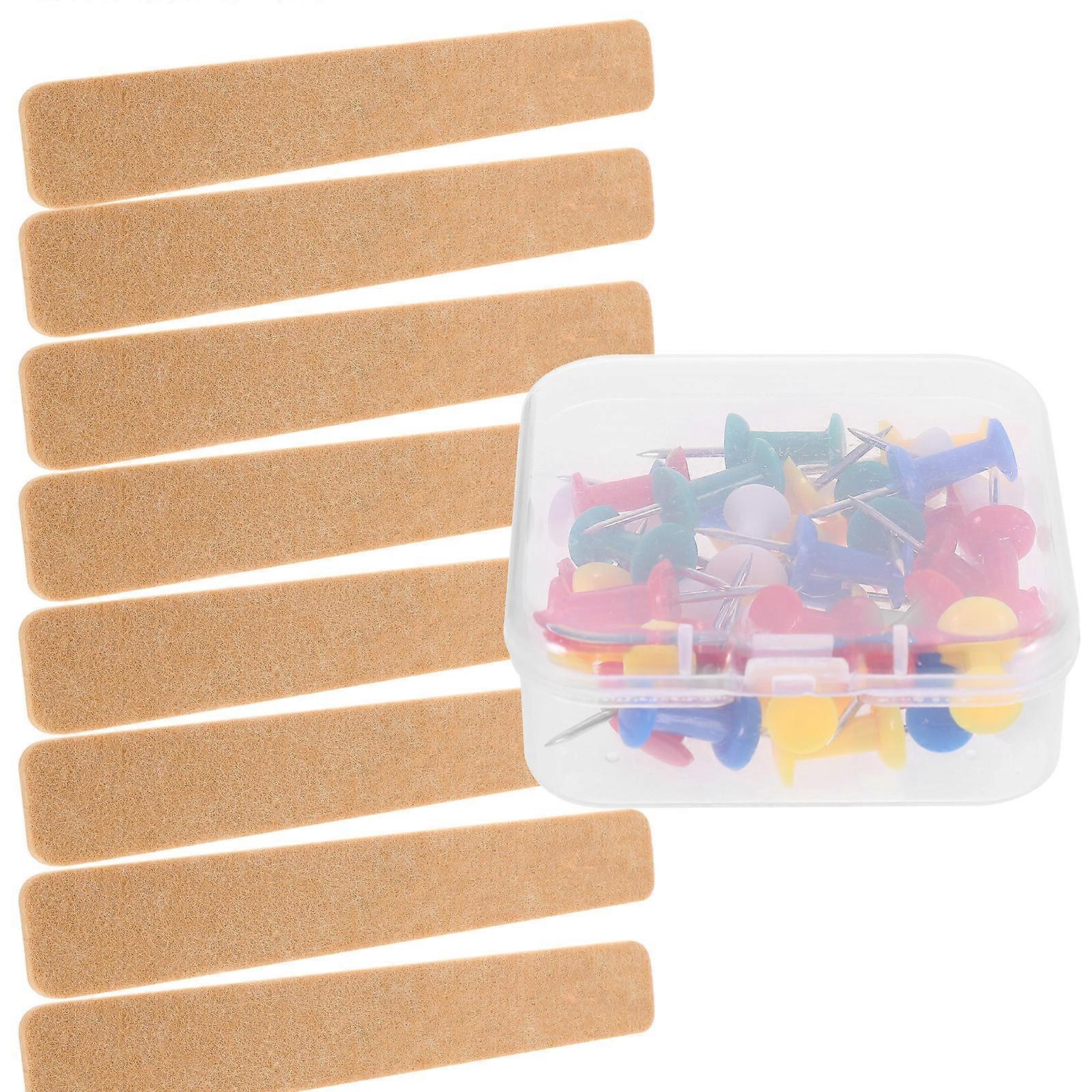 Self Adhesive Bulletin Board Memo Board Simple Practical Classroom Wall Decor 33.00X5.00X0.90cm Felt 1 Set