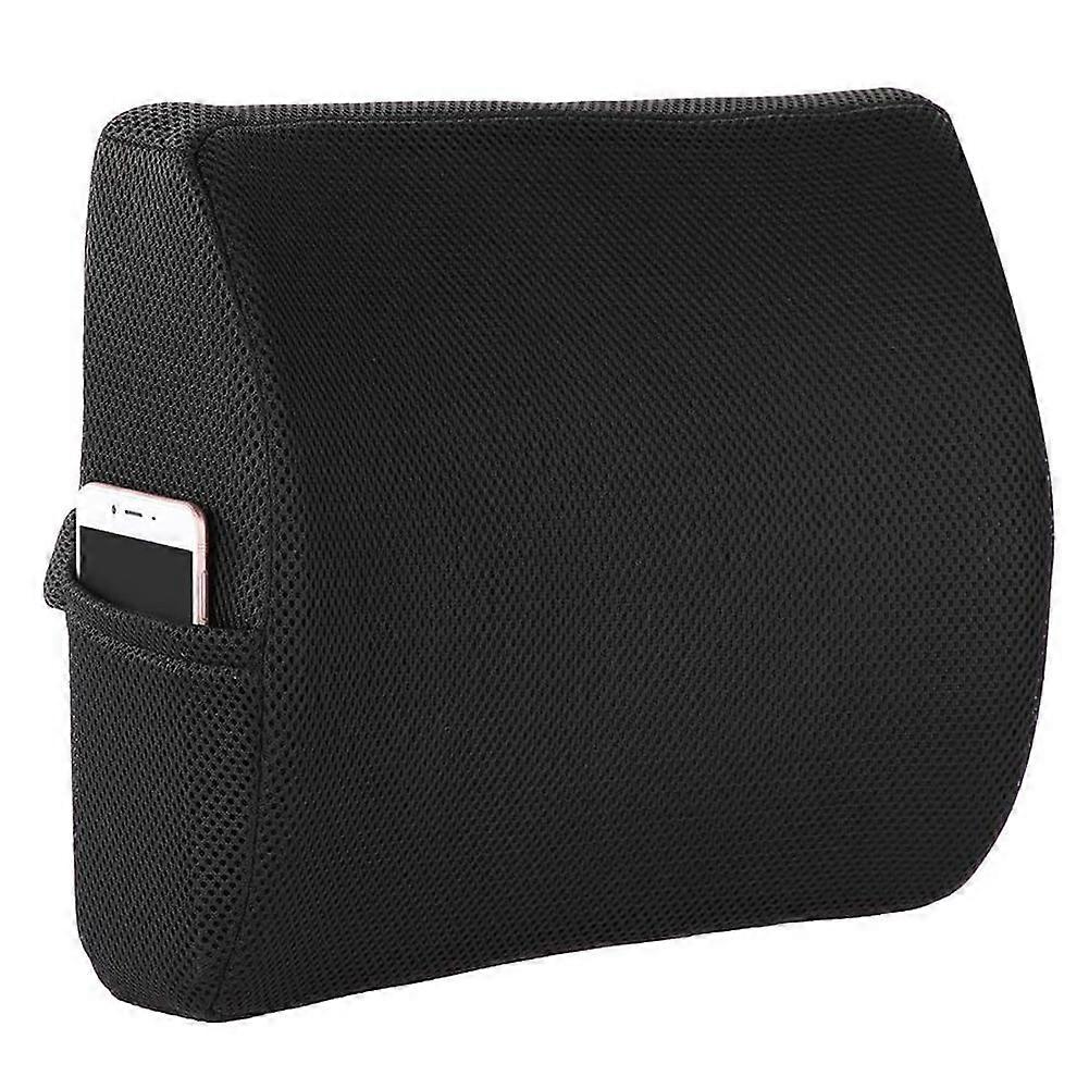 Black Back Pillow Rebound Memory Foam Pillow Car Chair Back Seat Rest Cushion