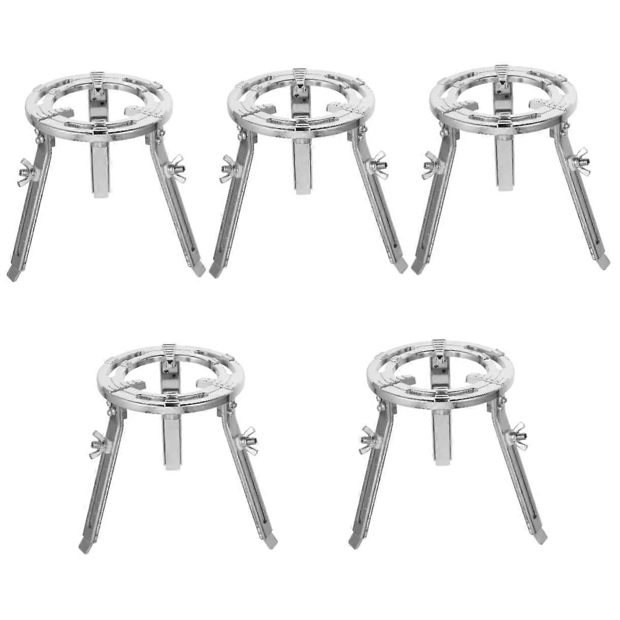 5 pieces lab tripod stand height adjustable for lamp stable for chemical experiments for laboratory applications stability flexibility