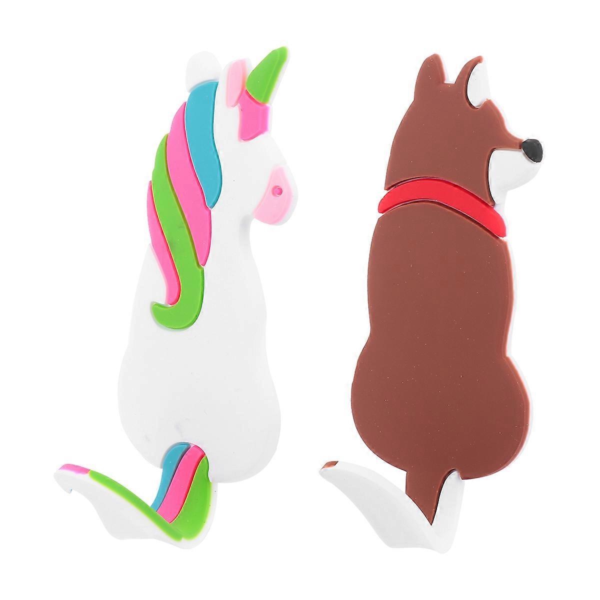 Animal Adhesive Hooks 2Pcs Versatile Functional Flexible Tail Ideal For Household Users In Various Settings