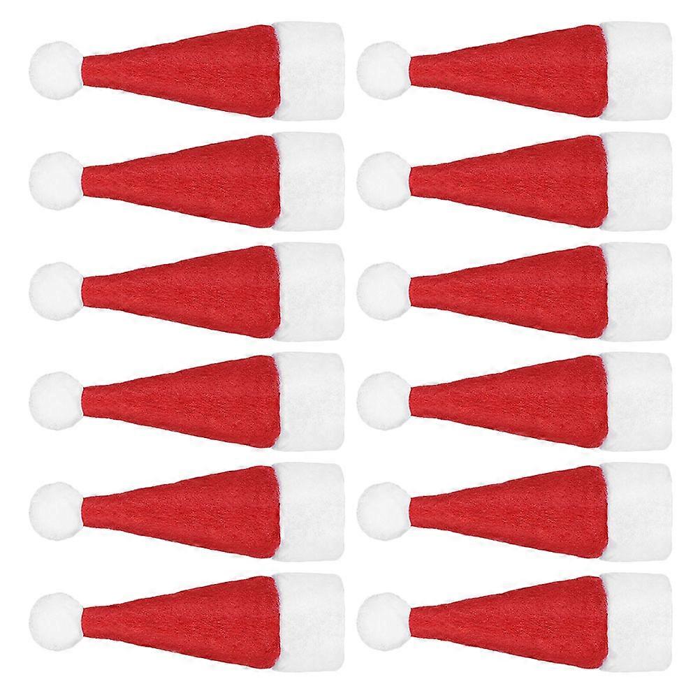Hat Decorations Hats Christmas Hats Decorations Red 7x4cm Festive 36Pcs