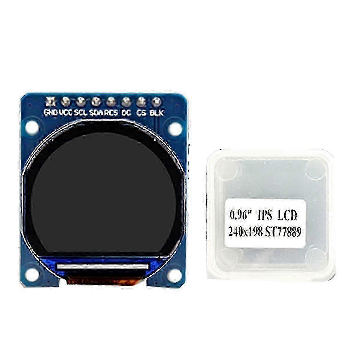 0.96 Inch IPS Color Screen ST7789 Display Module - 65K Colors 240x198P Compatible with 5V & 3.3V MCU - No Glass Cover
