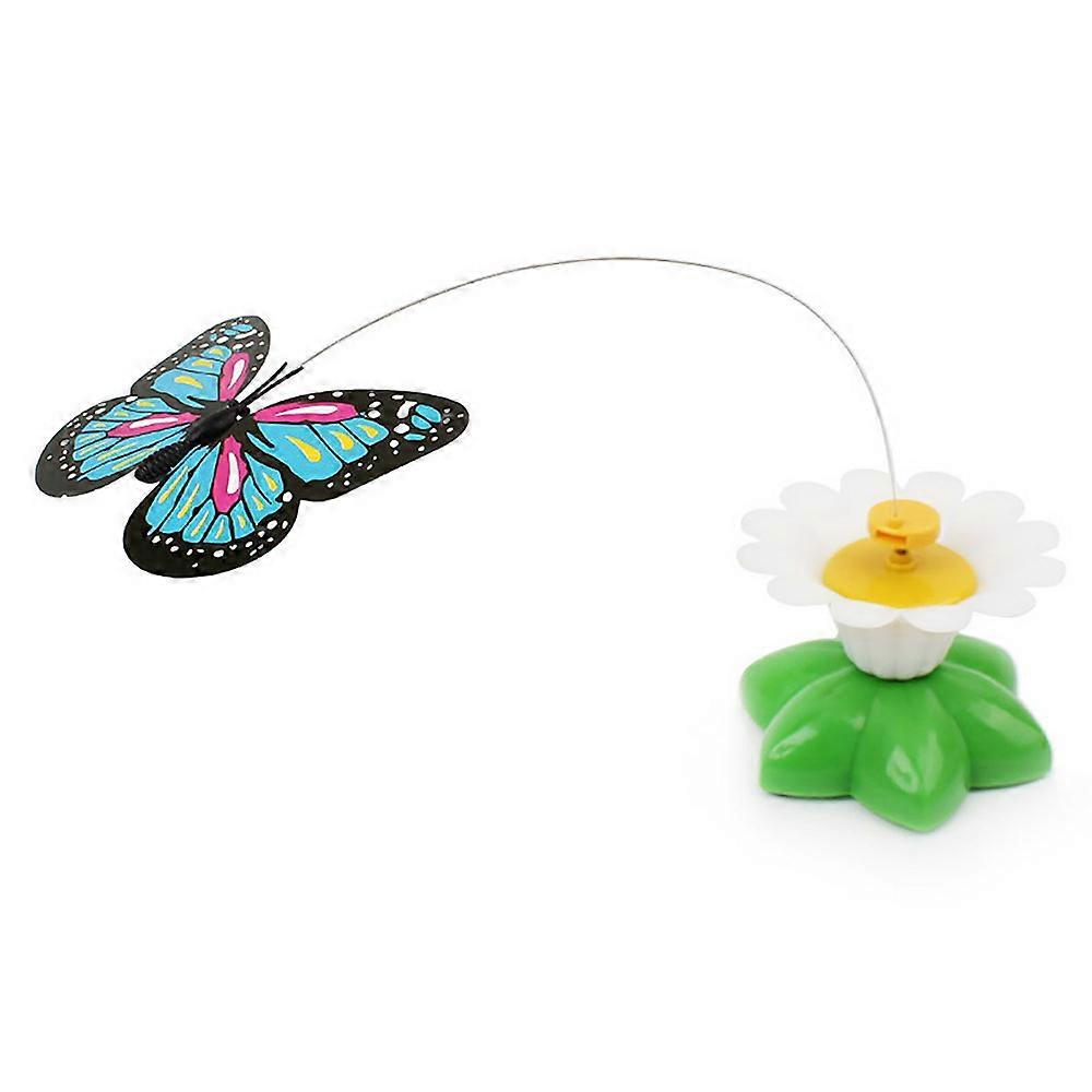 Lifelike Butterfly Cat Butterfly Toy Puppies for Cat Animals for Pet Operation Simple Non-Slip Feet Cat Automatic Rotating Toy Rotate 360 Degrees