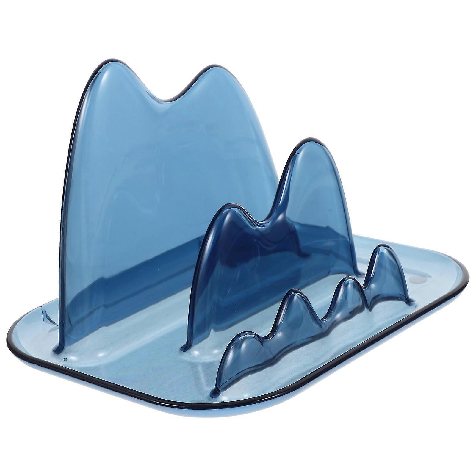 Pan Cover Stand Kitchen Spoon Rest Cooking Tools Countertop Blue 1Set