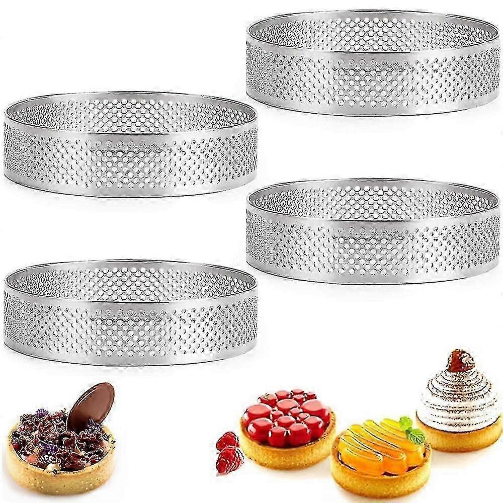 円形タルトリングフレンチデザートステンレス鋼ミシン目フルーツパイキッシュケーキムース型キッチンベーキング型2025