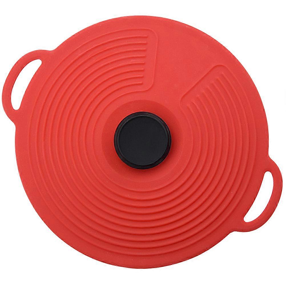 Silicone Splatter Guard For Frying Pan Reusable Leak Proof Lid Home Kitchen Use Red 32X28X25CM Sealing 1Set