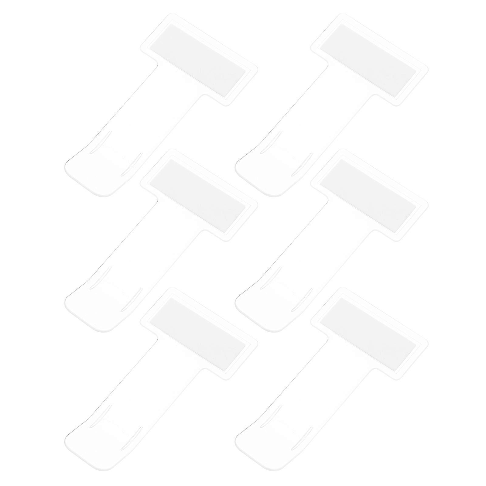 Car Parking Pass Holder Document Protector Windshield Attachment Transparent 7.40X4.00X0.10CM Plastic Foam Glue 6Set