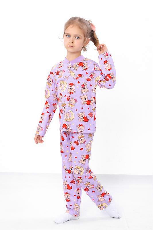 Girls’ Pajama Set – Soft Fabric & 2-Button Top, Any season, HC 6077-002-5