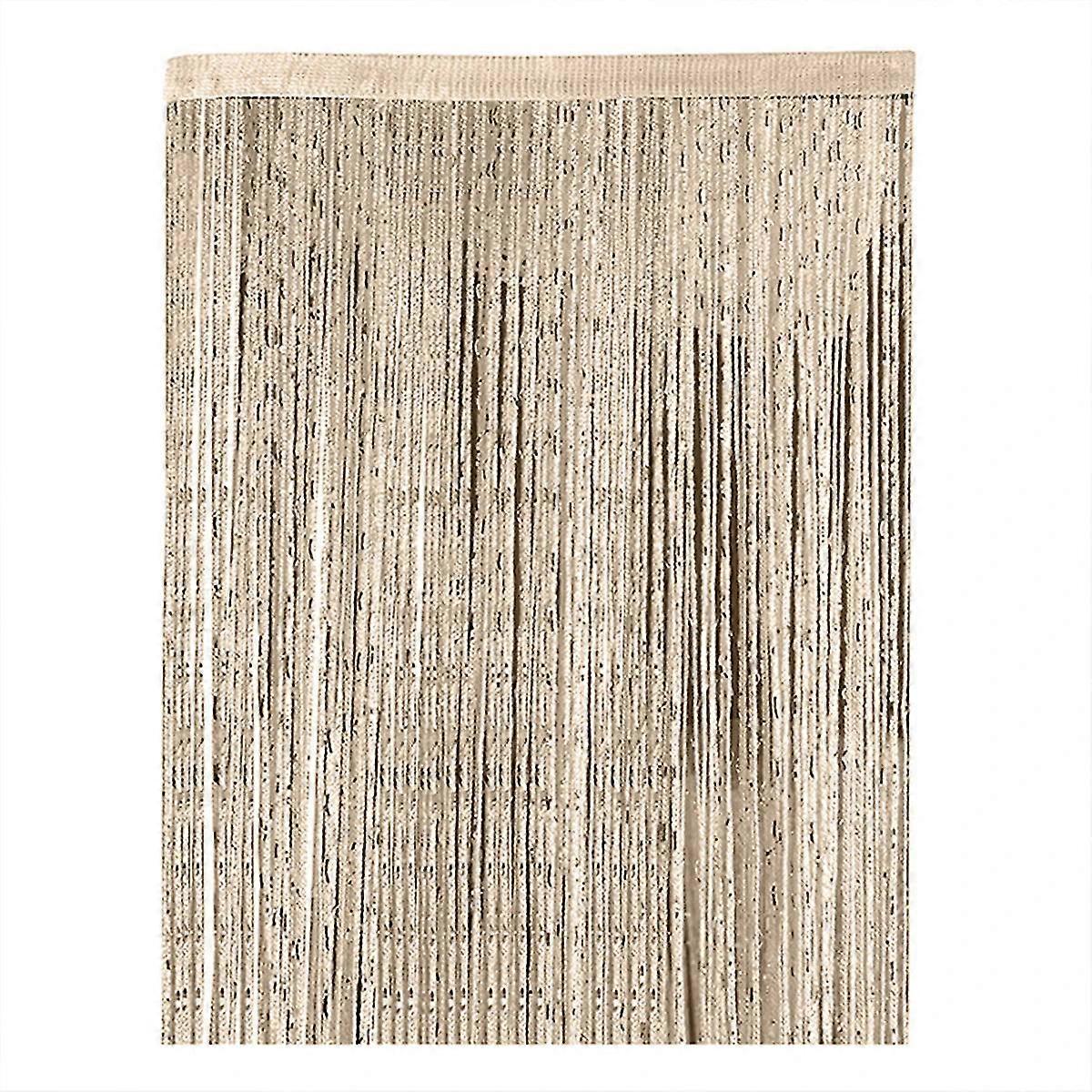 2025 String Door Curtain Plain Tassel Window Panel Retro Room Door Divider String Anti-mosquito Fly Insect Bug Screen 100 X 200cm