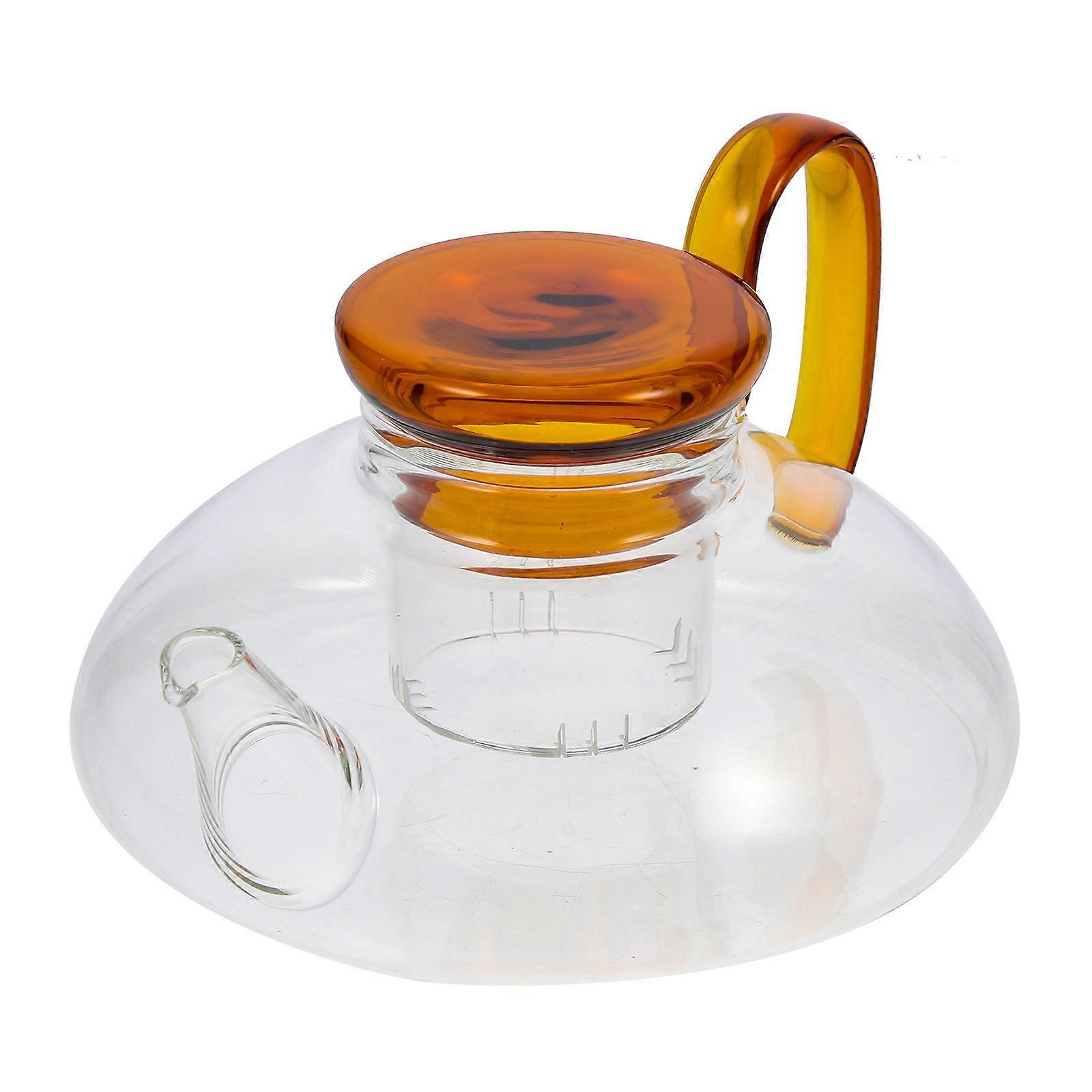 Clear Glass Tea Kettle For Kitchenware 600ml Capacity Multi-Purpose 1Set