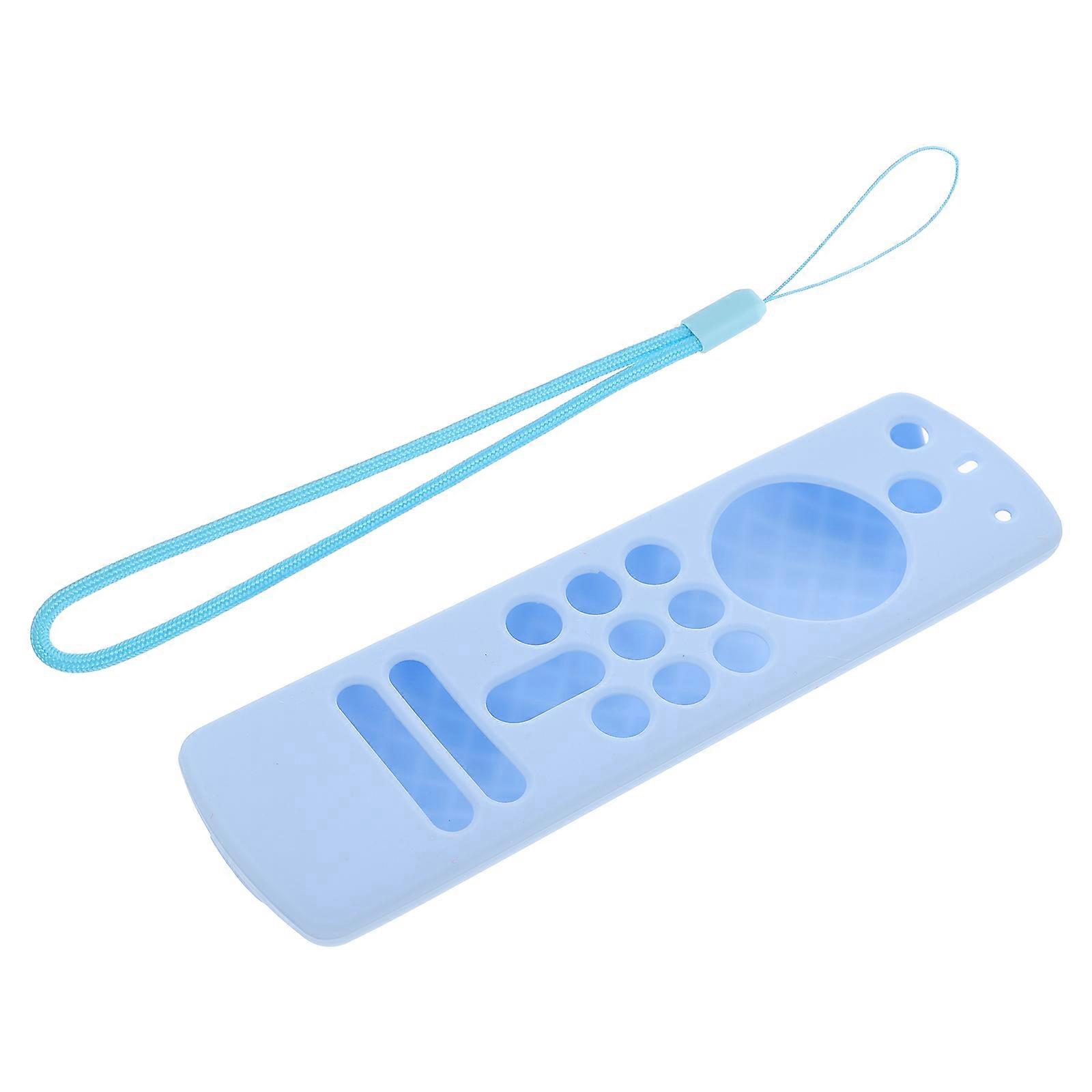 Blue Silicone Voice Remote Cover for Protection with Precise Cutouts and Water Washable 3rd Gen Compatible