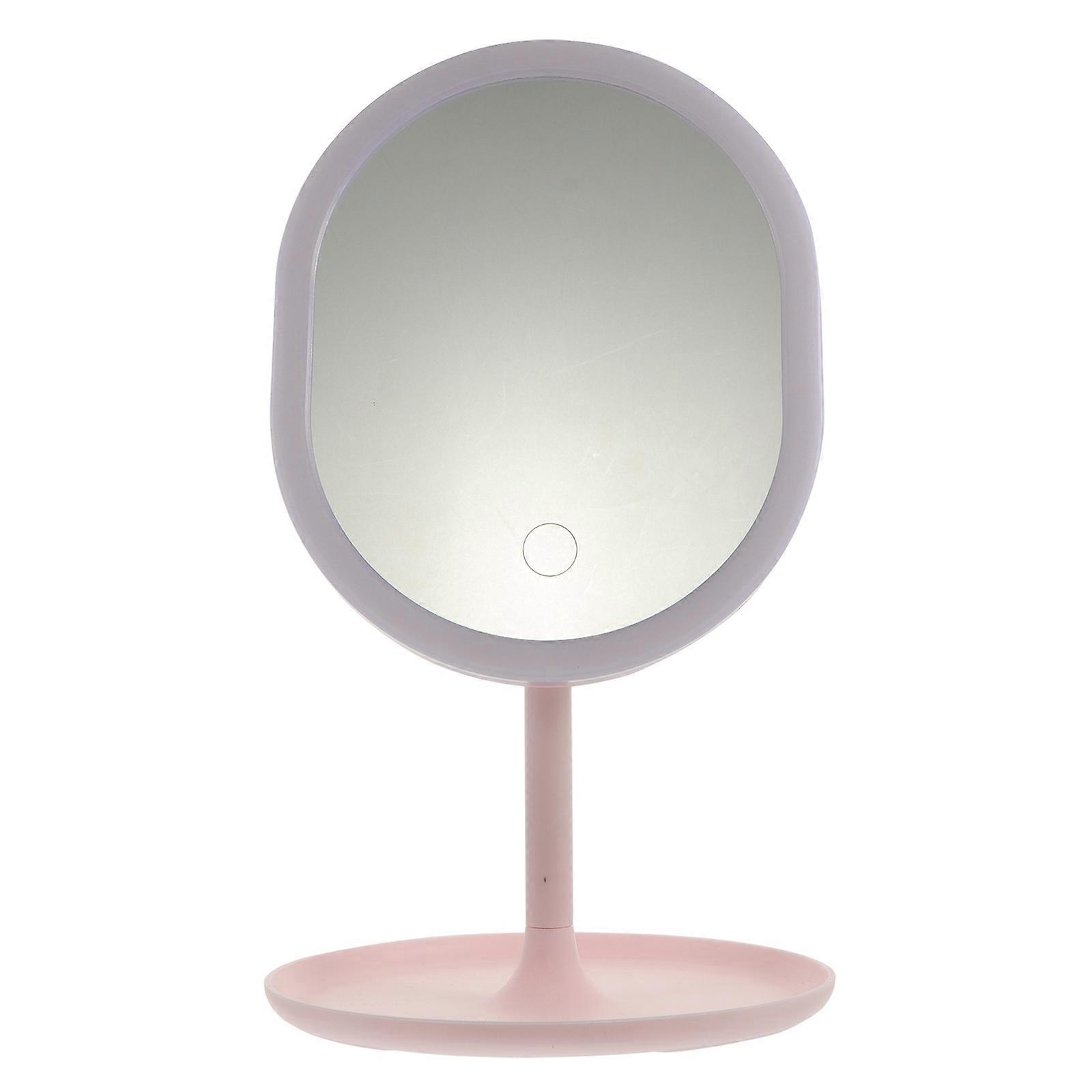 Mirror With LED Light For Women And Girls In Pink Color Perfect For Home Use And Office Use 1Pack