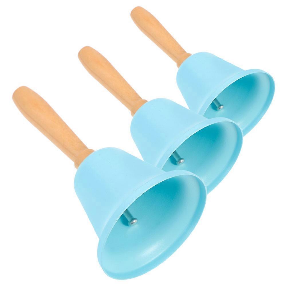 3pcs Loud Hand Bells for Classroom, Reception, Elderly Service, Weddings, Parties, Hotels – Portable Musical Percussion Instruments