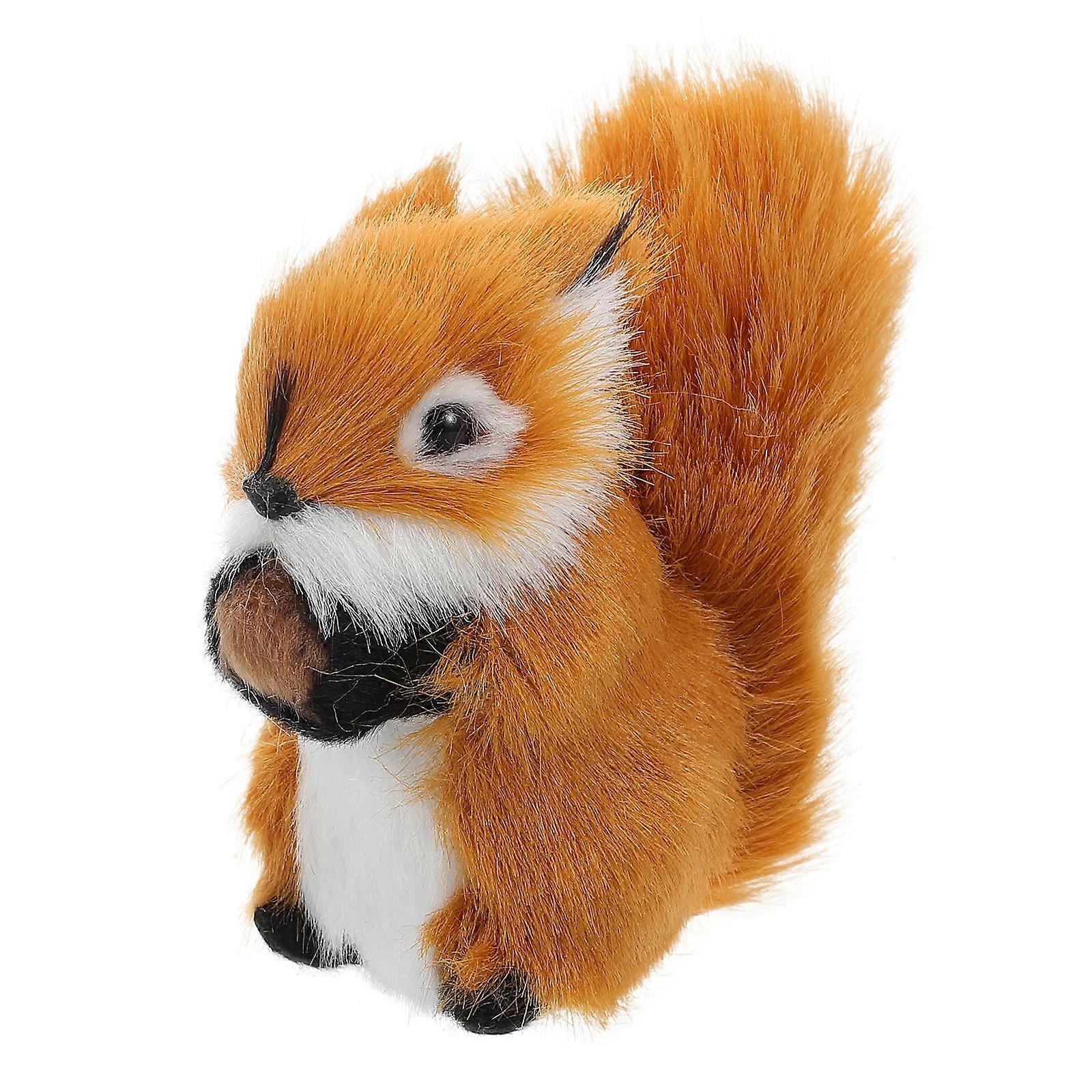 Realistic Simulation Animal Model Squirrel Shape Home Decor Light Brown High Realism 1Set