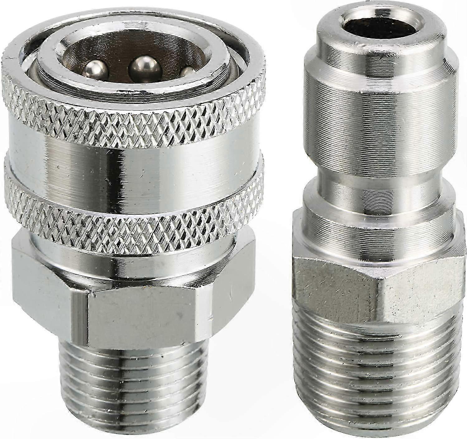Quick Connect Adapter Kit for Pressure Washers, 9.5mm Male Thread, 3/8" Connection, 5000 PSI Compatibility